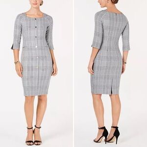 Ivanka Trump Plaid Shift Dress Size 12 Career Office Work Formal Church
